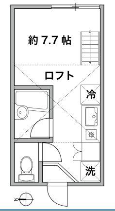 インベスト大森北II(ワンルーム/1階)の間取り写真