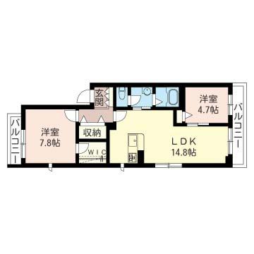 ＪＲ東海道本線 平塚駅 バス乗車時間：14分 最寄りバス停で下車 徒歩2分 3階建 築11年(2LDK/3階)の間取り写真