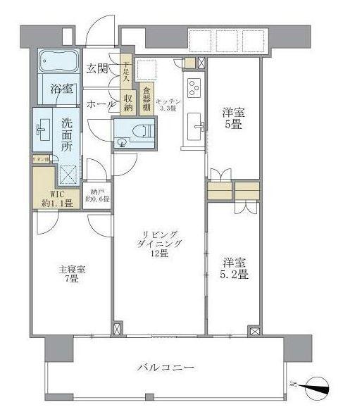SKYZ TOWER&GARDEN(3LDK/20階)の間取り写真