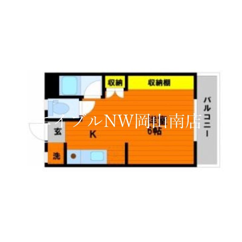 野田レジデンス(1K/4階)の間取り写真