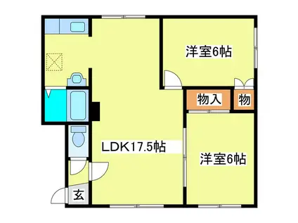 シャトーリヨン(2LDK/3階)の間取り写真