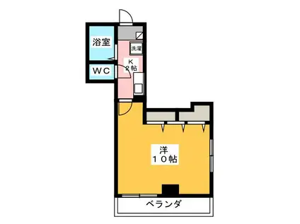 ドラセナ富士見(1K/2階)の間取り写真