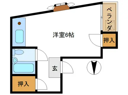 USコーポ梅田(ワンルーム/3階)の間取り写真