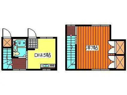 アーバンハウス八橋II(1DK/1階)の間取り写真