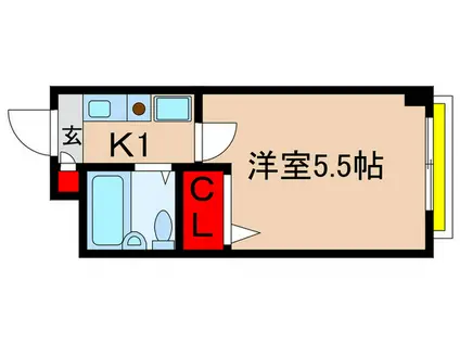 SK第1ビル(1K/4階)の間取り写真