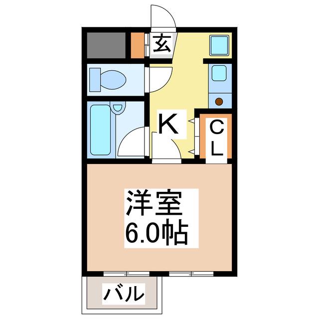 HANO HANO(1K/2階)の間取り写真