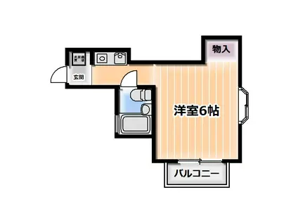 ドルフ鶴巻NO11(ワンルーム/2階)の間取り写真