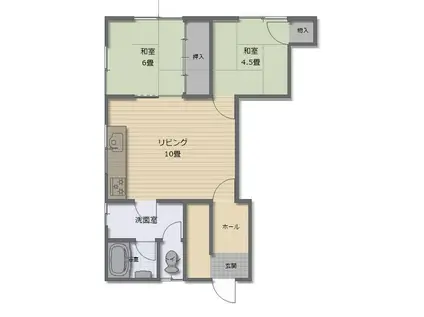 メモリーズ東光(2LDK/2階)の間取り写真