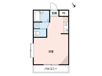 セザール第三東所沢(ワンルーム/3階)の間取り写真