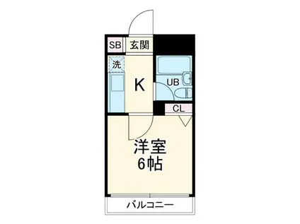 KSTマンション(ワンルーム/3階)の間取り写真