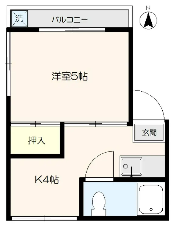 三田桜台第二コーポ 2階階 間取り