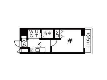 クレアドル須磨III(1K/2階)の間取り写真