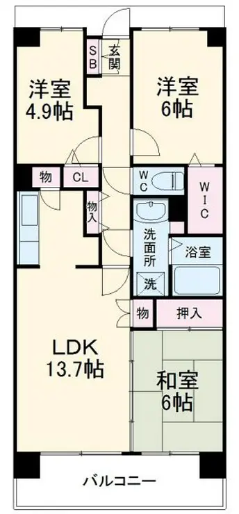 白井ロジュマン 8階階 間取り