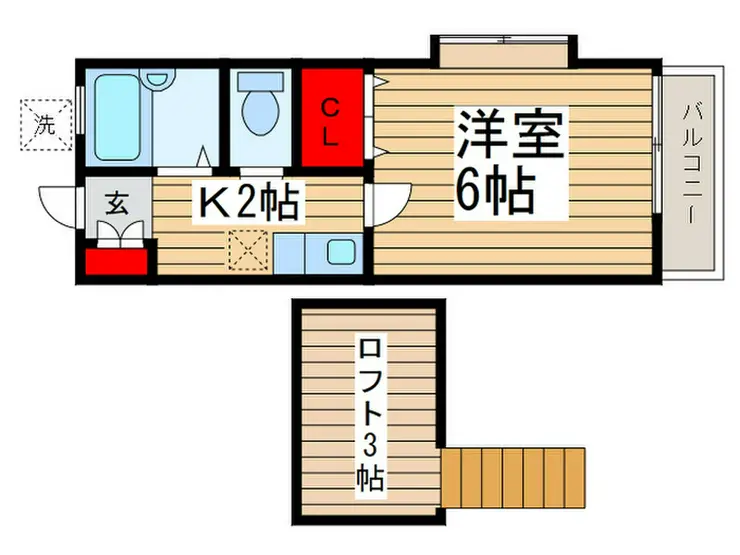 カサフローラ安斎 2階階 間取り