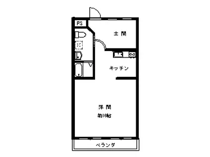 シティ城北(1K/2階)の間取り写真