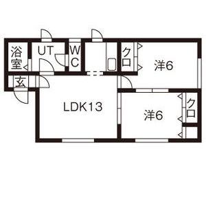 フリーダム1-7(2LDK/2階)の間取り写真