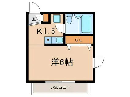 さくら自由ヶ丘マンション(1K/3階)の間取り写真