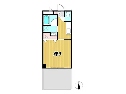 コーポやわら(1K/2階)の間取り写真