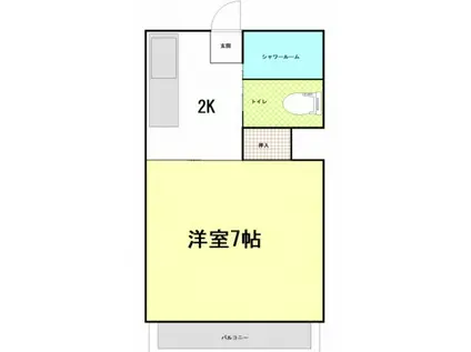 エステート坪井(1K/3階)の間取り写真