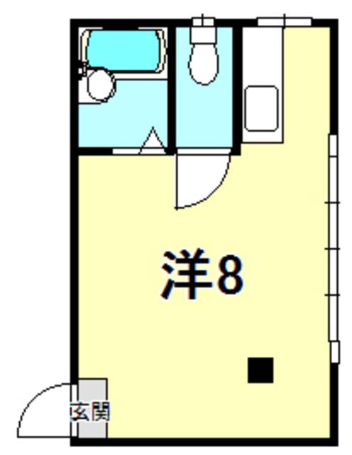 中山ハイツ(ワンルーム/2階)の間取り写真