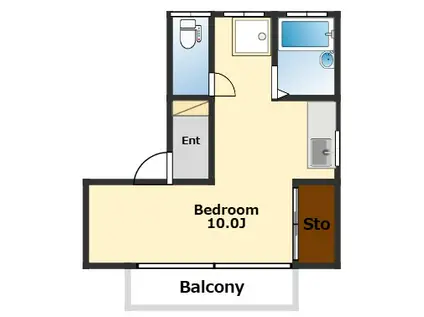 そよ風とひなたのATELIER(ワンルーム/1階)の間取り写真