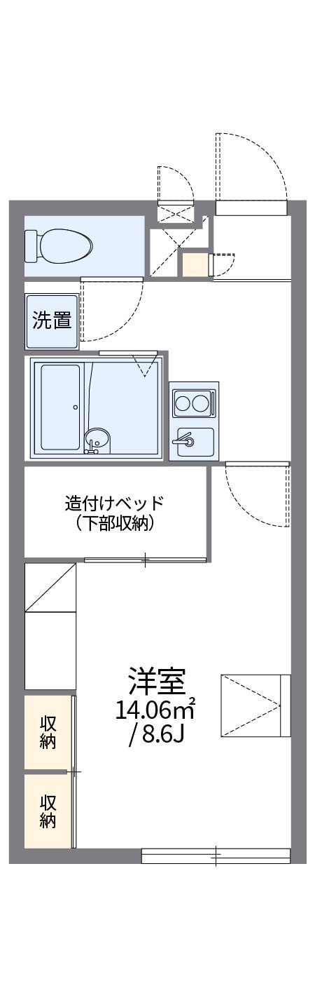 レオパレスヴィラ東加古川(1K/2階)の間取り写真