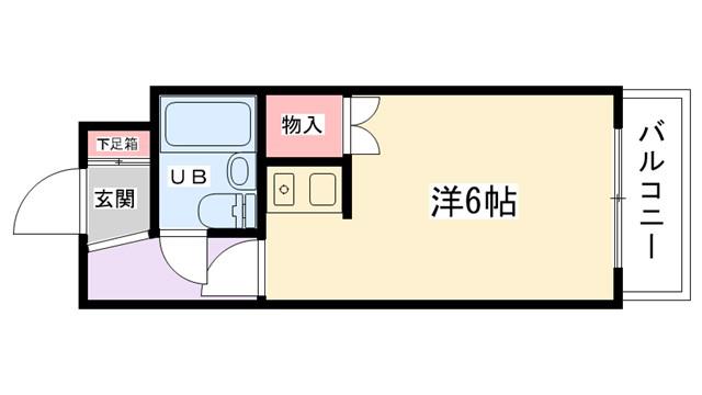 国木ハイツ(ワンルーム/3階)の間取り写真