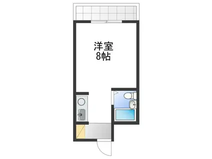 プレゼンス西高松(ワンルーム/3階)の間取り写真