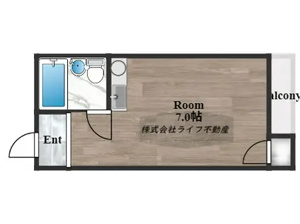 シャルマン89(ワンルーム/2階)の間取り写真