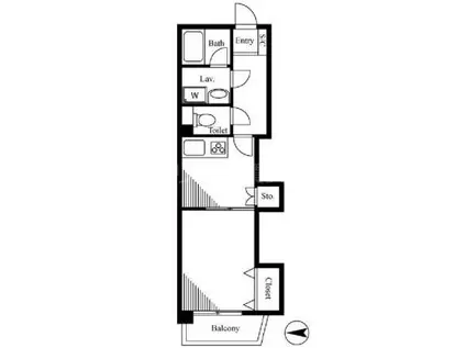 池上クレストヒルズ(1DK/3階)の間取り写真