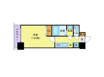 NASIC仙台東口(1K/4階)の間取り写真