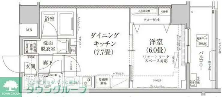 ルフレ プレミアム押上イースト 3階階 間取り