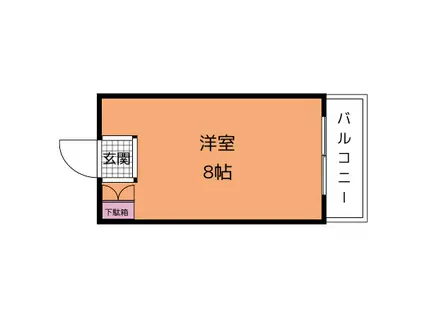 ガーデンハイツ高川(ワンルーム/3階)の間取り写真
