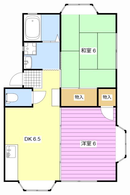 グランパレV(2DK/1階)の間取り写真