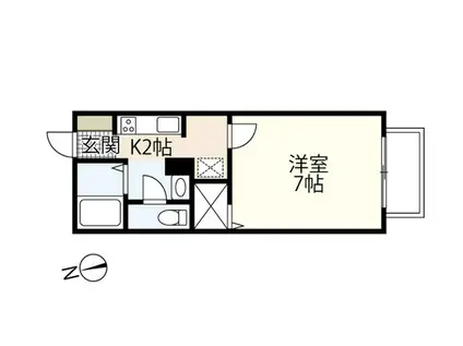 アプニールハイツ(1K/1階)の間取り写真