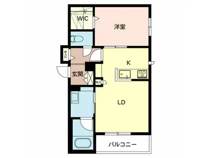 シーシェル浜甲子園(1LDK/2階)の間取り写真