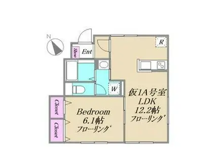 J・URBAN赤塚(1LDK/1階)の間取り写真