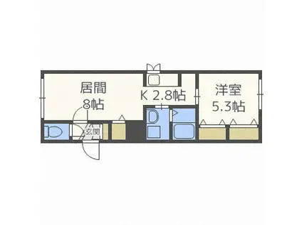 グランメール本郷通8(1LDK/4階)の間取り写真