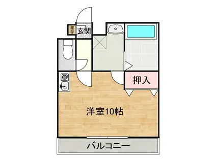 ジュネルM&Y(ワンルーム/2階)の間取り写真