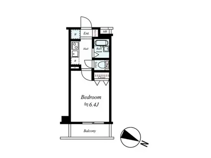 レヴィーガ練馬春日町駅前(1K/4階)の間取り写真