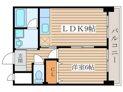 花井第3清風マンション(1LDK/3階)の間取り写真