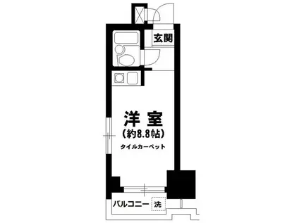パレドール文京メトロプラザ I(ワンルーム/8階)の間取り写真