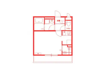 リブリ ハナミズキ(1K/2階)の間取り写真