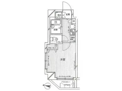 パークウェル荻窪(1K/3階)の間取り写真