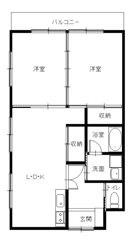 トレジャーマンション(2LDK/2階)の間取り写真