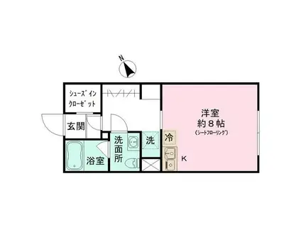 RJカーサ松陰神社(ワンルーム/3階)の間取り写真