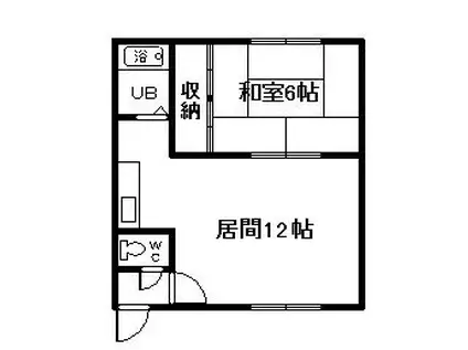 フルハウス(1LDK/2階)の間取り写真
