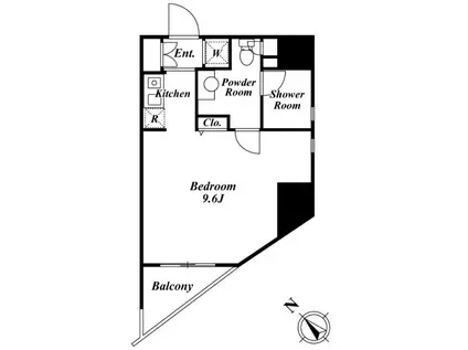 クレジデンス虎ノ門(ワンルーム/3階)の間取り写真