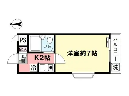 ル・メゾン井荻(1K/2階)の間取り写真