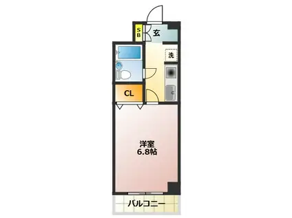 ベアーズマンション上十条(1K/4階)の間取り写真